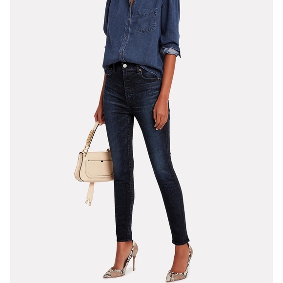 Moussy Vintage Denim - Moussy Vintage Rebirth High-Rise Skinny Dark Jeans, 29